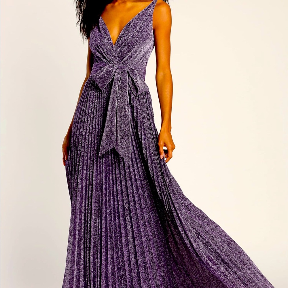 Lulu/Maniju purple formal dress with shimmer.